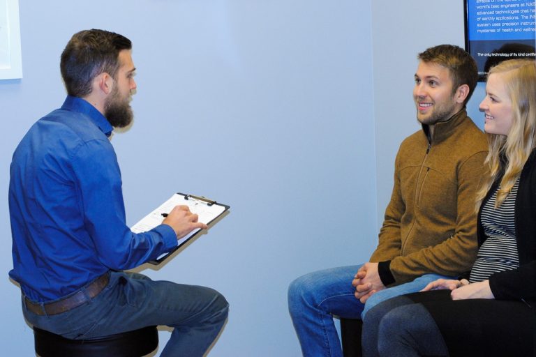 A one-on-one consultation at Integral Wellness Co. in Johnson City