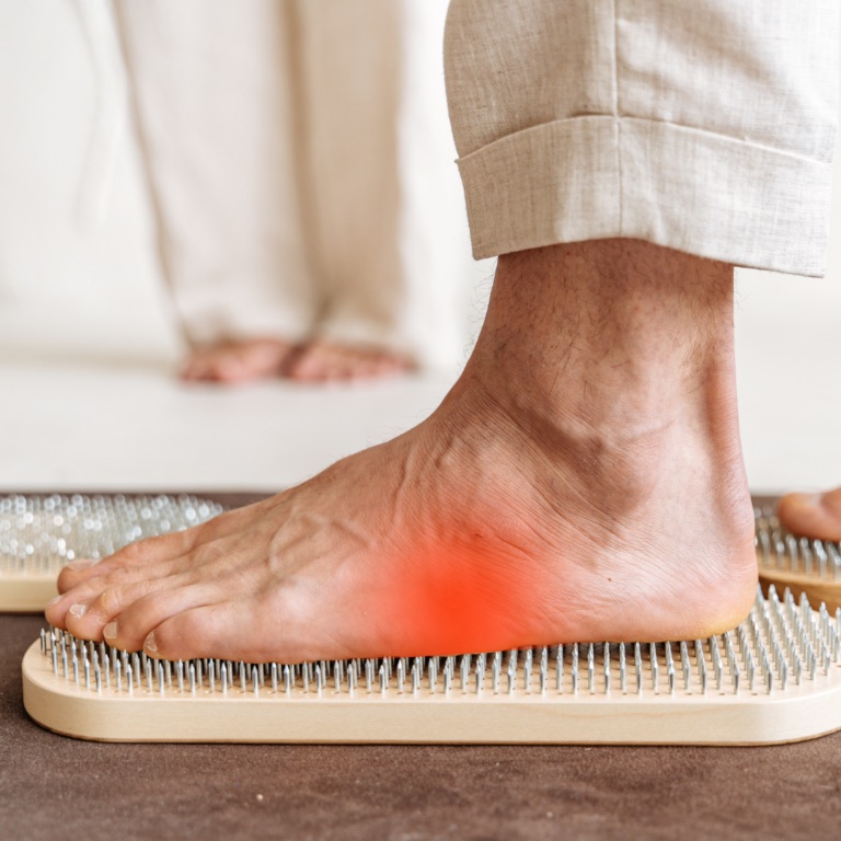 A foot with highlighted nerve pain — neuropathy treatment at Integral Wellness Co. in Johnson City