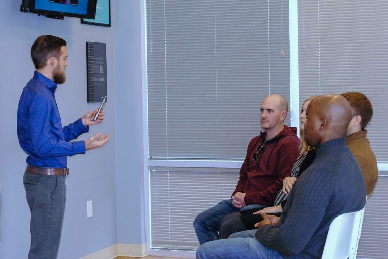 Dr. Michael Bryan teaching a group of patients at Integral Wellness Co. in Johnson City