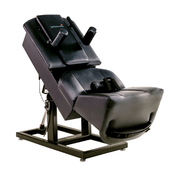 The spinal decompression chair at Integral Wellness Co.'s Johnson City clinic